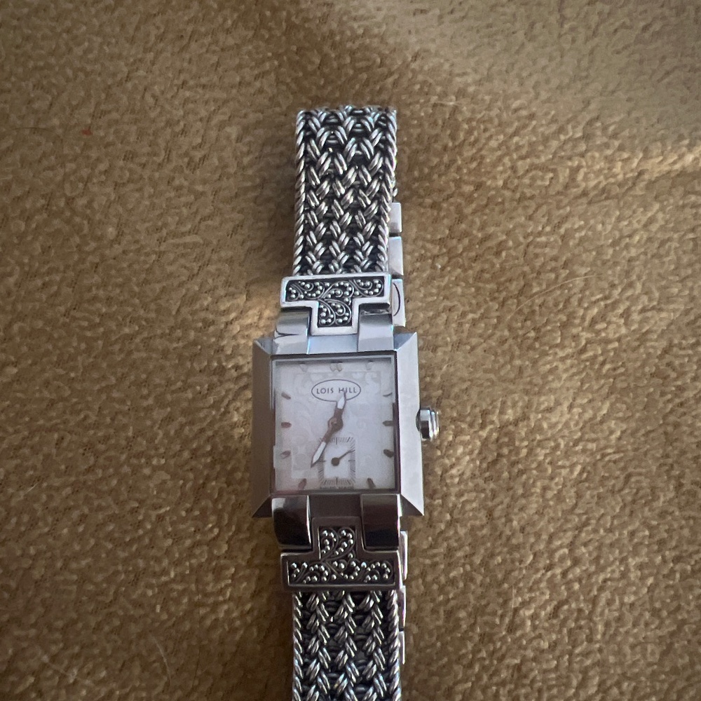 Sterling silver Lois Hill Swiss watch